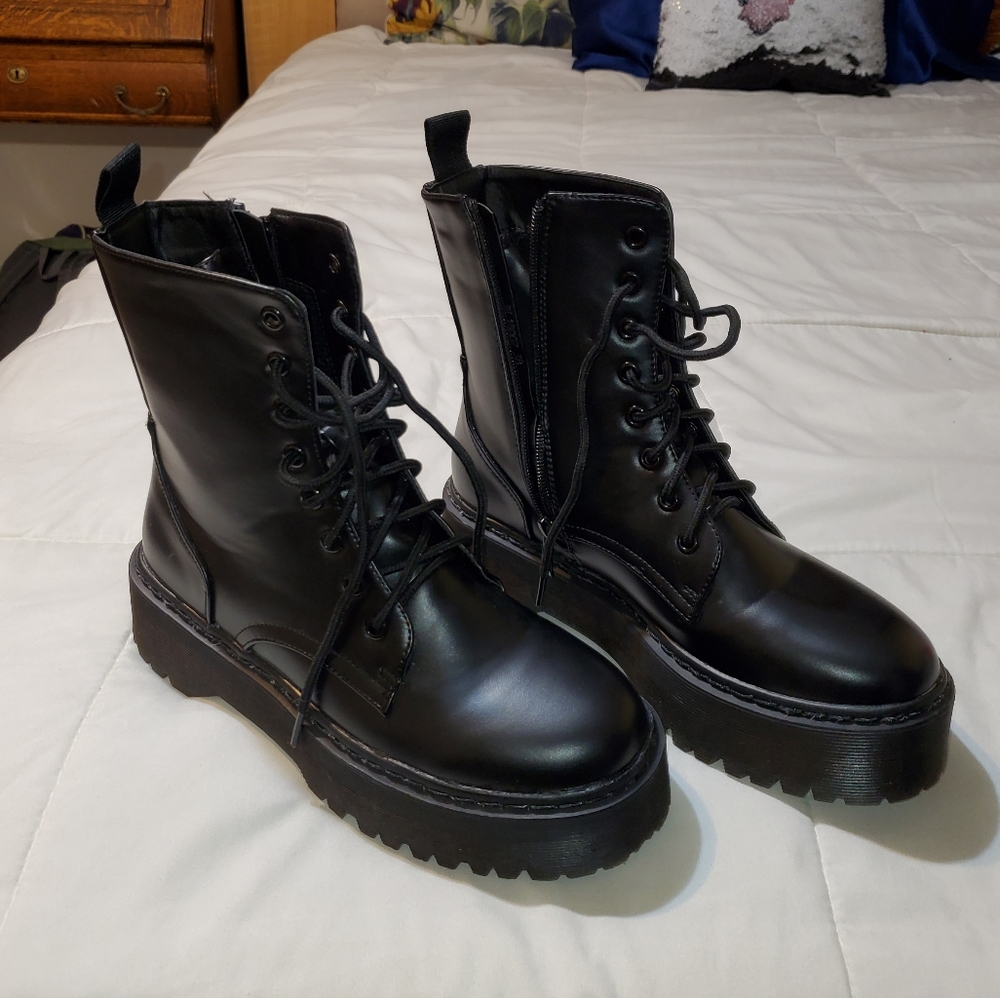 Platform Combat Boots